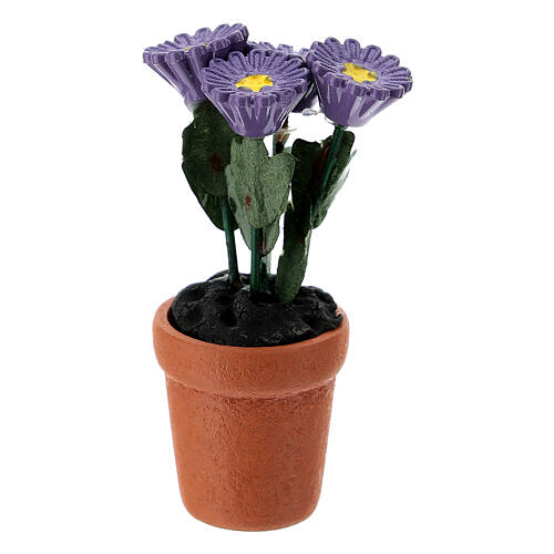 Vase gemischte, bunte Blumen 4x2 cm, für 10 cm Krippen 6