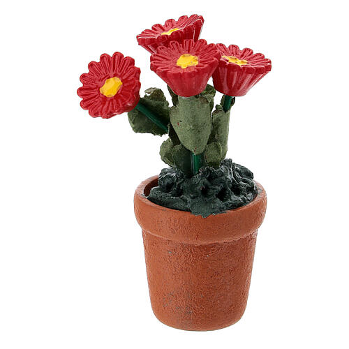 Vase gemischte, bunte Blumen 4x2 cm, für 10 cm Krippen 9