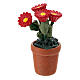 Vase gemischte, bunte Blumen 4x2 cm, für 10 cm Krippen s9