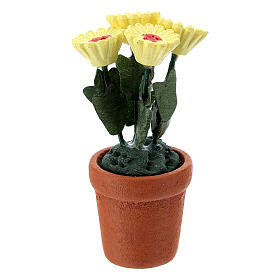 Vasetto fiori misti colorati 4x2 cm presepi 10 cm