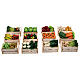 Caixas de verduras e legumes miniaturas 2x2,5x2 cm para presépio com figuras altura média 8 cm, 12 unidades s1