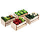 Caixas de verduras e legumes miniaturas 2x2,5x2 cm para presépio com figuras altura média 8 cm, 12 unidades s4
