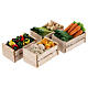 Caixas de verduras e legumes miniaturas 2x2,5x2 cm para presépio com figuras altura média 8 cm, 12 unidades s6