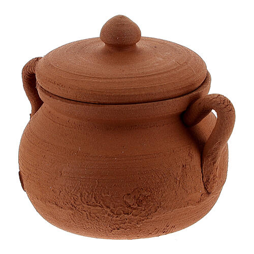 Olla terracota con tapa belén 12 cm 3