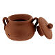 Clay pot with lid for Nativity Scene with 12 cm figurines s2
