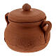 Clay pot with lid for Nativity Scene with 12 cm figurines s3
