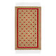 Teppich, rot- und goldfarbenes Muster, 8x5 cm, geeignet für 10-16 cm Krippe, Krippenzubehör s2