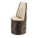 Stuhl Hocker Rückenlehne Baumstamm, Höhe 5 cm, für 8 cm Krippen s2