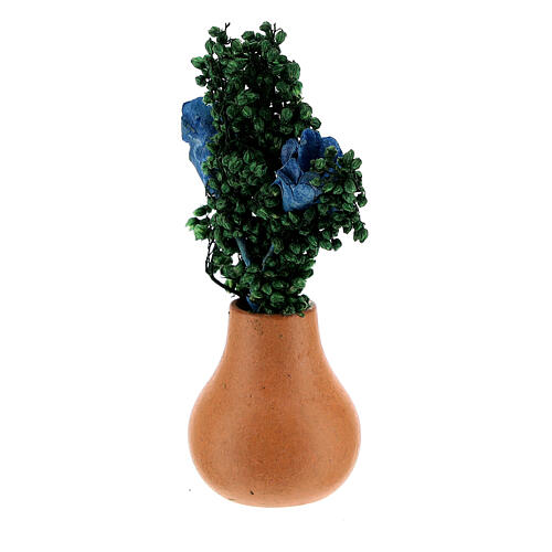 Vase Blumen und Blätter, Höhe 5 cm, für 8 cm Krippen 2
