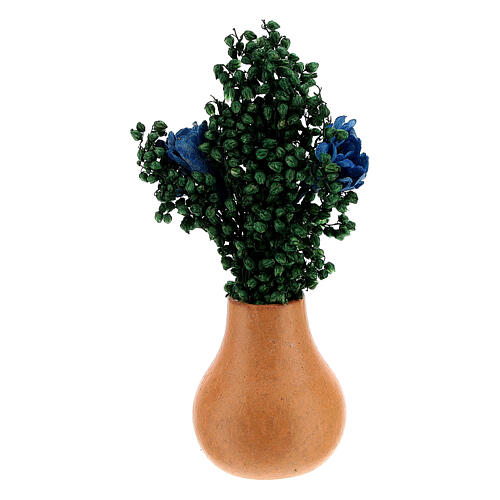 Vase Blumen und Blätter, Höhe 5 cm, für 8 cm Krippen 3