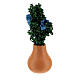 Vase fleurs et feuilles h 5 cm crèche 8 cm s2
