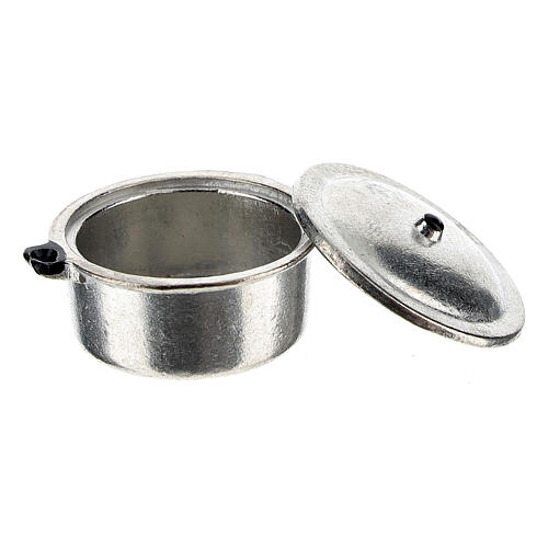 Set of 4 metal cooking pots for Nativity Scene with 6-8 cm figurines 5