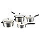 Set of 4 metal cooking pots for Nativity Scene with 6-8 cm figurines s1