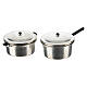 Set of 4 metal cooking pots for Nativity Scene with 6-8 cm figurines s4