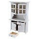 White wood furniture for dining room 7 items for Nativity Scene with 12 cm figurines s2