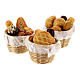 Set 6 baskets with bread Nativity scene 8-10 cm s3