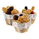 Set 6 baskets with bread Nativity scene 8-10 cm s4