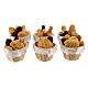 Set of 6 baskets with bread for Nativity Scene with 8-10 cm figurines s1