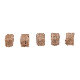 Mattoncini pietra per presepe 1x2x1 cm 100 pz