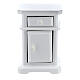 Mesita de noche madera blanca 6x4x3 cm belén 12-14 cm s2