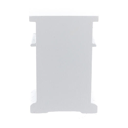 Table de nuit bois blanc 6x4x3 cm crèche 12-14 cm 4