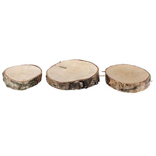 Ścięte kręgi drewniane do szopki średnica 6-8 cm 2