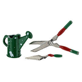 Metal gardening tools Nativity scene 6-8 cm