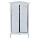 White wooden miniature wardrobe 15x10x5 cm, for 12 cm nativity s1