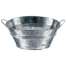 Cuve ovale en métal h 5 cm crèche 24 cm