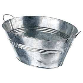 Cuve ovale en métal h 5 cm crèche 24 cm