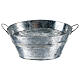 Oval metal tub h 5 cm for Nativity Scene with 24 cm figurines s3