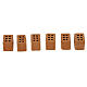 Tijolos terracota miniaturas 1x1,5x1 cm para presépio, 100 unidades s2