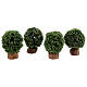 Buissons vase en bois 4 pcs h réelle 5 cm crèche 8 cm s1