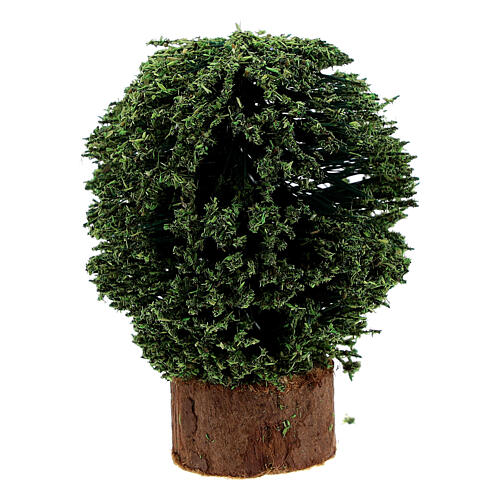 Arbustos em miniatura em vasos de madeira altura 5 cm para presépio com figuras altura média 8 cm, 4 unidades 2
