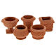 Set of 5 terracotta pots for Nativity Scene with 8 cm figurines s1
