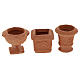 Set of 5 terracotta pots for Nativity Scene with 8 cm figurines s2
