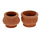 Set of 5 terracotta pots for Nativity Scene with 8 cm figurines s3