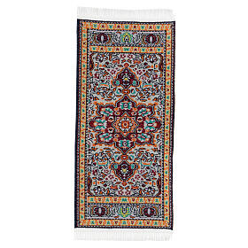 Teppich mit ornamentalem Muster, sortiert, 13x10 cm, geeignet für 14-20 cm Krippe, Krippenzubehör