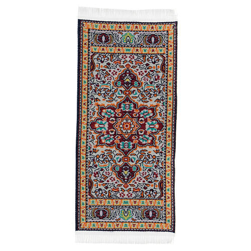 Teppich mit ornamentalem Muster, sortiert, 13x10 cm, geeignet für 14-20 cm Krippe, Krippenzubehör 2