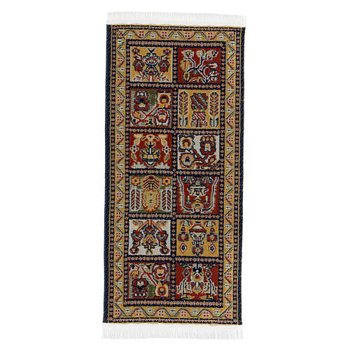 Teppich mit ornamentalem Muster, sortiert, 13x10 cm, geeignet für 14-20 cm Krippe, Krippenzubehör 3