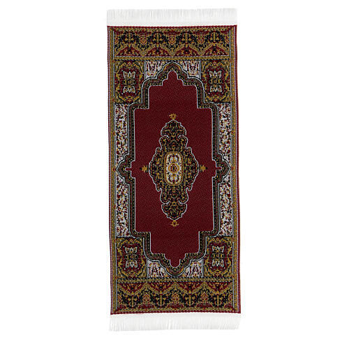 Teppich mit ornamentalem Muster, sortiert, 13x10 cm, geeignet für 14-20 cm Krippe, Krippenzubehör 4