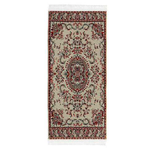 Teppich mit ornamentalem Muster, sortiert, 13x10 cm, geeignet für 14-20 cm Krippe, Krippenzubehör 5