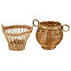 Wicker baskets 10 pieces different shapes and sizes for Nativity Scene with 20-30-40 cm figurines s4