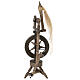 Wooden spinning wheel h 14 cm for Nativity scene s1
