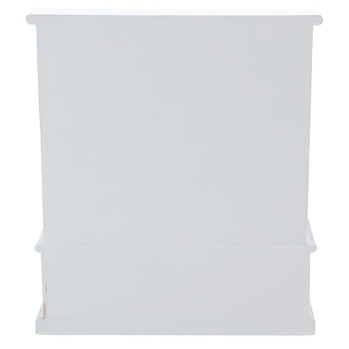 Étagère bois blanc crèche 10 cm 4