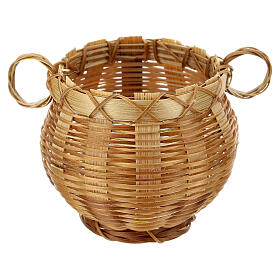 Basket with 5 cm wooden handles for 12-14 cm nativity scene