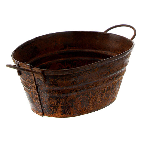 Rusty tub for Nativity Scene with characters of 8-10 cm 4