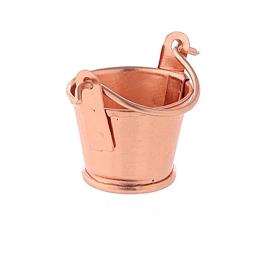 Copper bucket for Nativity Scene with 8 cm characters 3