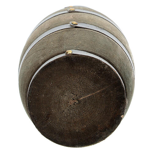 Wood barrel with grey circles for Nativity Scene with 14-16 cm characters 3