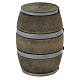 Wood barrel with grey circles for Nativity Scene with 14-16 cm characters s1